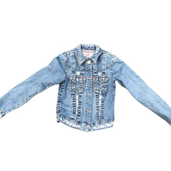 VINTAGE True Religion Jean Jacket JOEY Medium Blue - Picture 8 of 11